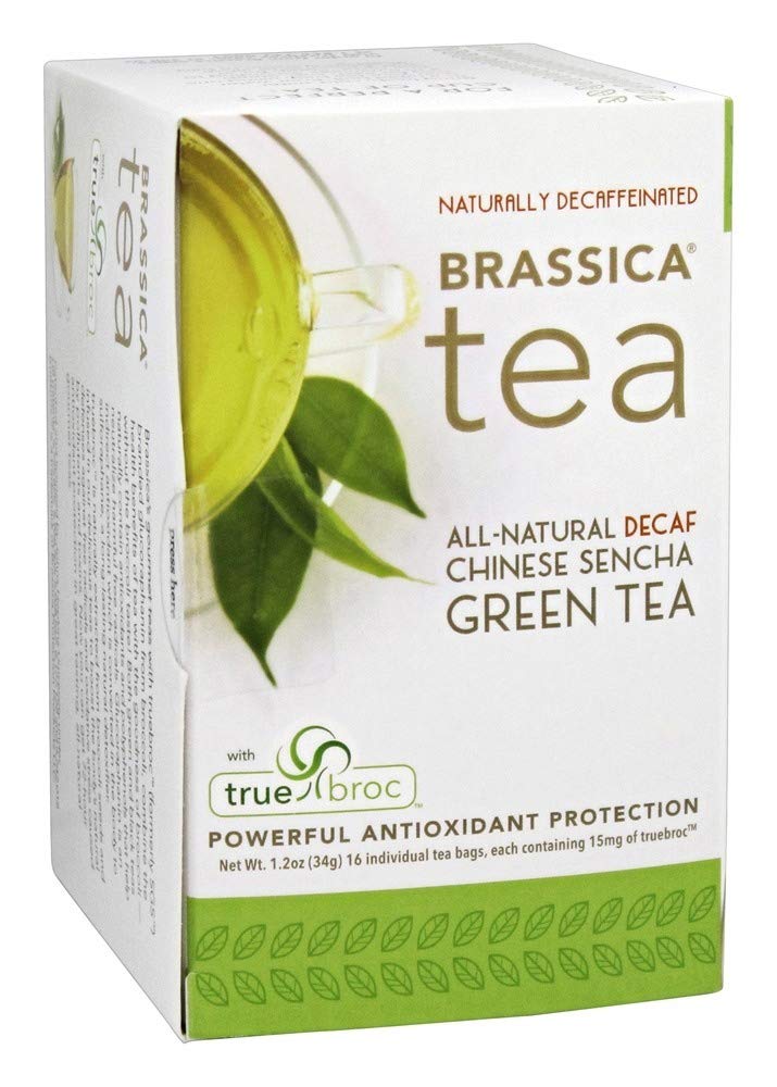 Natural Gourmet Brassica Tea Decaf Sencha box of 16 tea bags for a caffeine-free calm