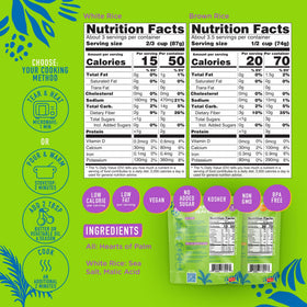 Natural Heaven gluten-free Hearts of Palm Rice label on pack.