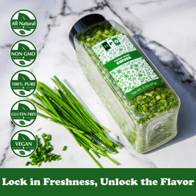 Natural Plus Green NPG chives garnish enhances dips and salads with color.
