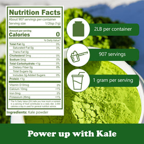 Natural Plus Green NPG kale powder bulk scoop for precise, mess-free servings