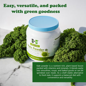 Natural Plus Green NPG kale powder in soup for subtle color and texture