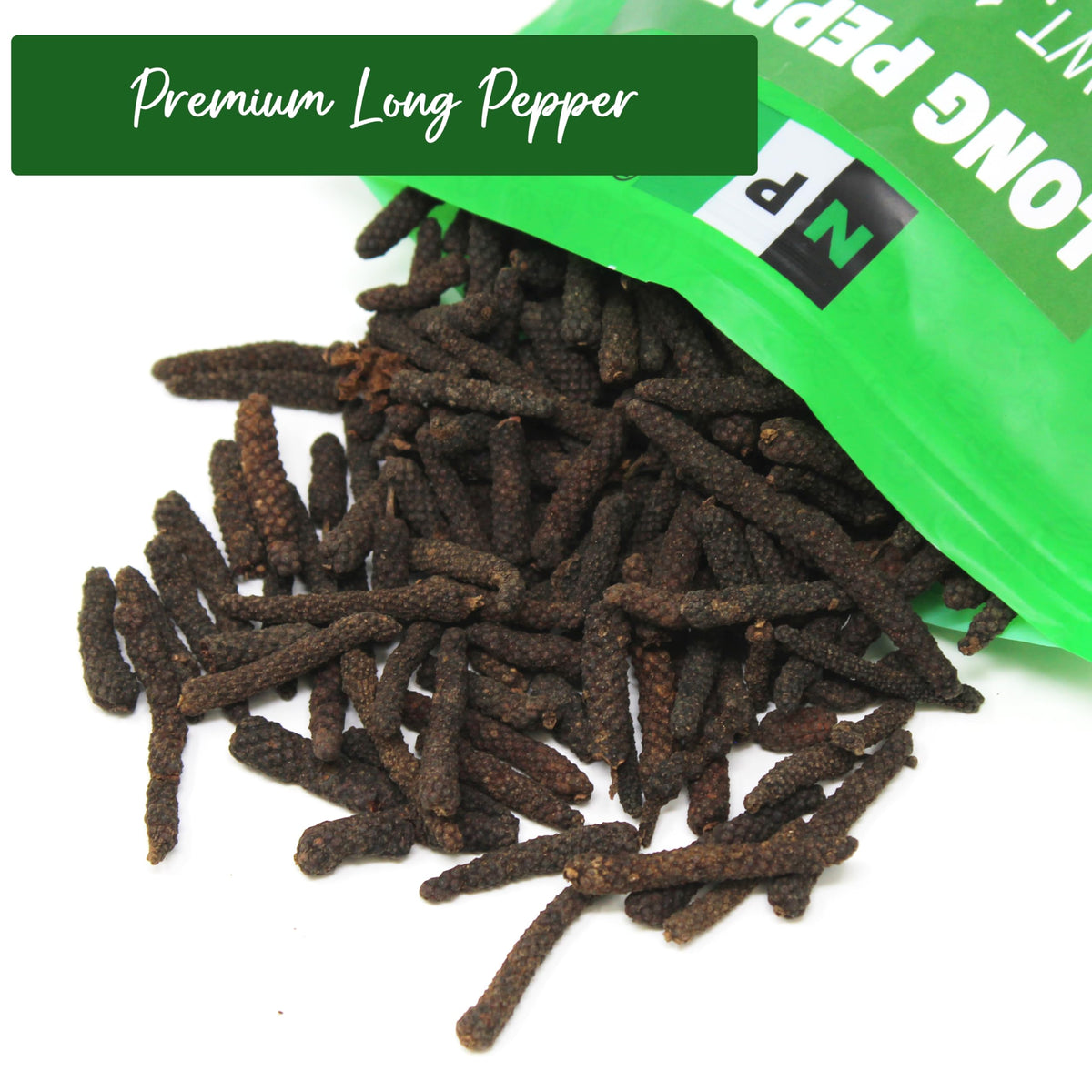 Natural Plus Green NPG Long Pepper resealable package preserves freshness.