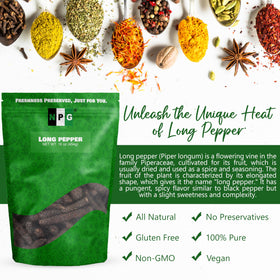 Natural Plus Green NPG Long Pepper spice rub on meat boosts flavor.
