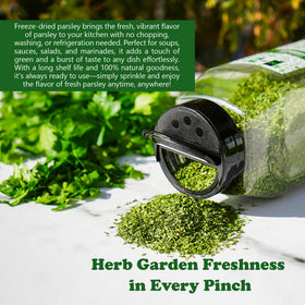Natural Plus Green NPG parsley garnish in soup adding aromatic brightness