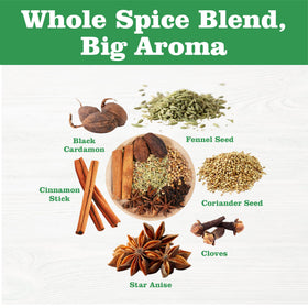 NPG Pho Spice Blend ingredients label highlights coriander, star anise, fennel for depth.
