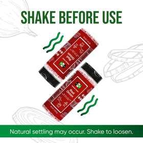 Natural Plus Green NPG red onion flakes sprinkled on greens for color and aroma.