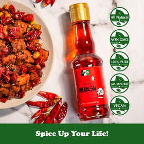 Natural Plus Green NPG Szechuan Chili Oil used as a marinade base