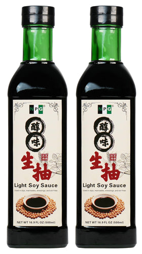 Natural Plus Green NPG Tamari bottle closeup for premium dipping sauces