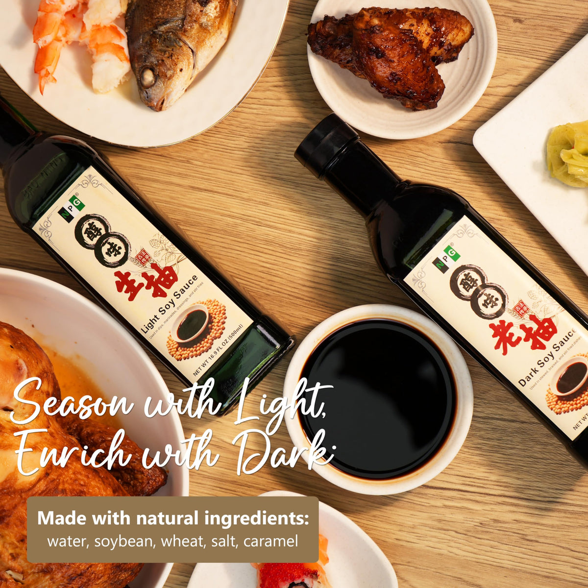 Natural Plus Green NPG Tamari ideal for marinating meat and seafood
