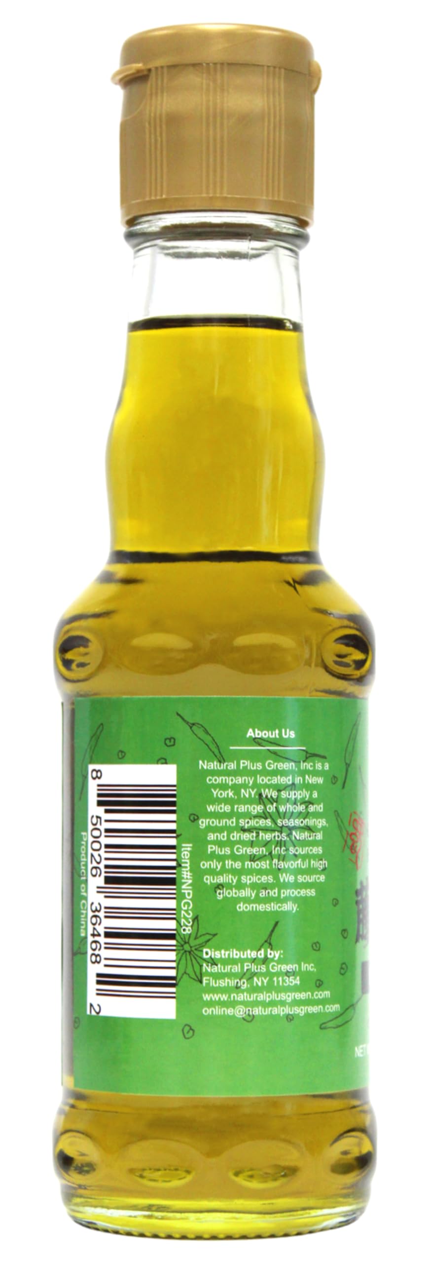 Natural Plus Green Sichuan Peppercorn Oil bottle stored cool and dry after opening.