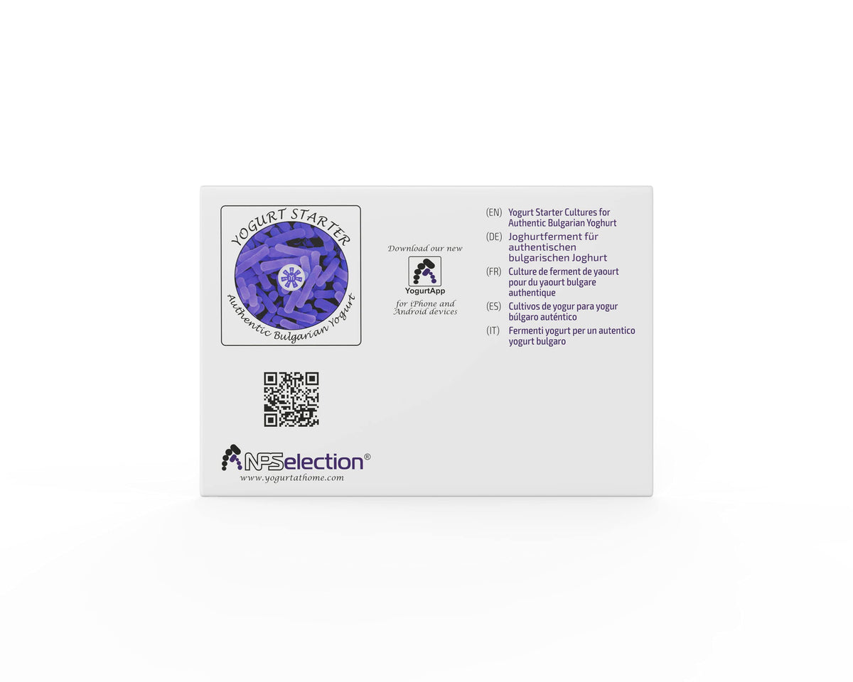 Natural Probiotic Selection yogurt starter sachets in pack, convenient for multiple yogurt batches