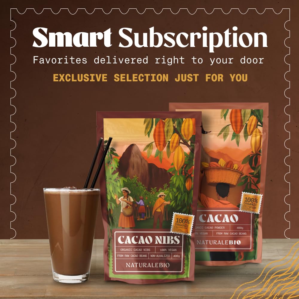 NaturaleBio sugar free cacao nibs as a versatile chocolate substitute
