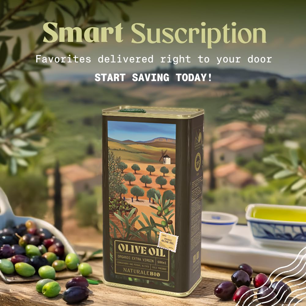 NaturaleBio olive oil on salad demonstrates versatile finishing touch