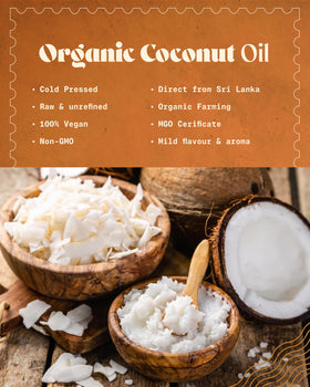 NaturaleBio virgin coconut oil solid-state for skincare and hair care.