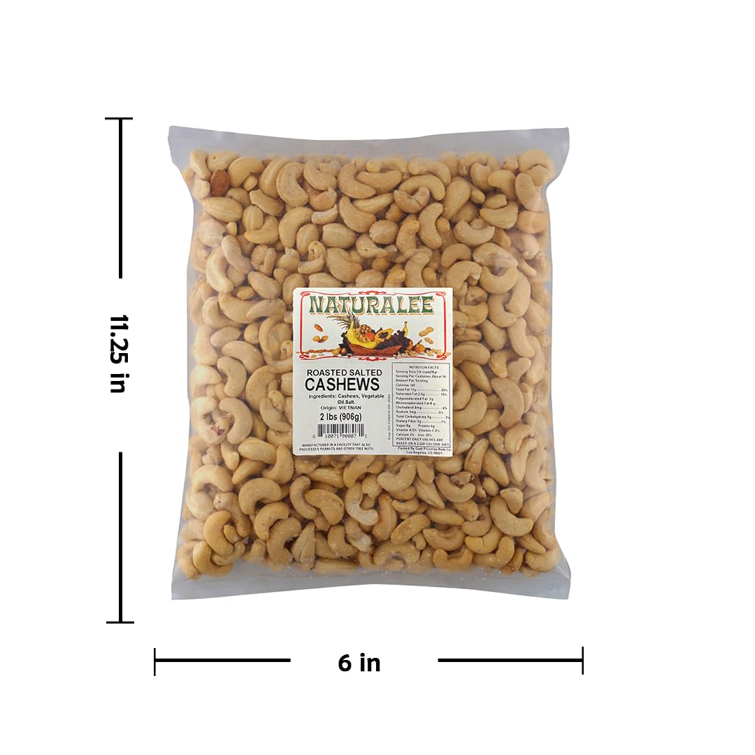 Close-up of roasted Naturalee Cashews highlighting crunchy texture and flavorful bite