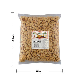 Close-up of roasted Naturalee Cashews highlighting crunchy texture and flavorful bite
