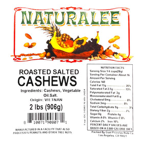 Naturalee Cashews on a kitchen shelf signaling vegan and gluten-free option