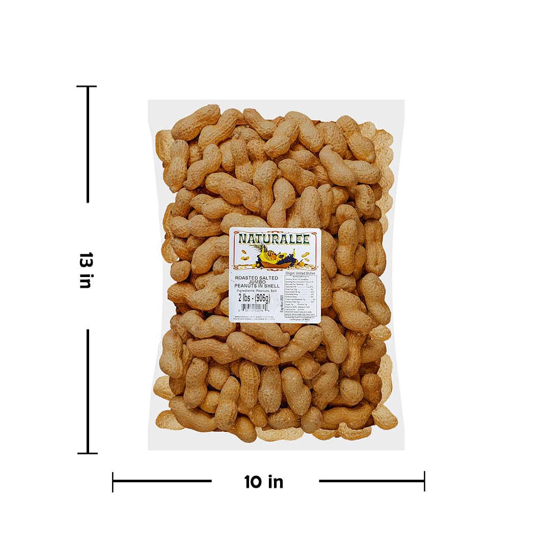 Naturalee peanuts in shell roasted-salted: convenient snack time flavor.