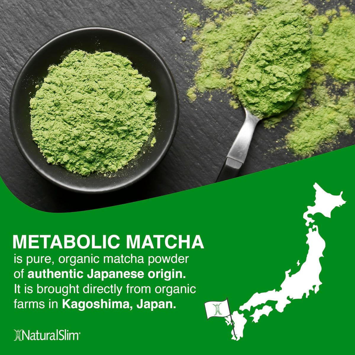 NaturalSlim matcha blended into a shake for versatile use