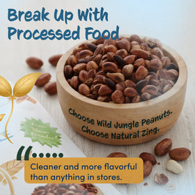 NaturalZing Wild Jungle Peanuts harvest scene suggests Ecuadorian origin and wild crafting.