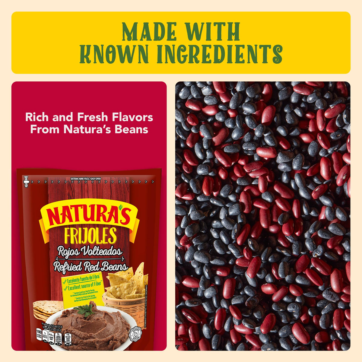 Burrito filled with NATURA'S Refried Red Beans for a plant-based meal