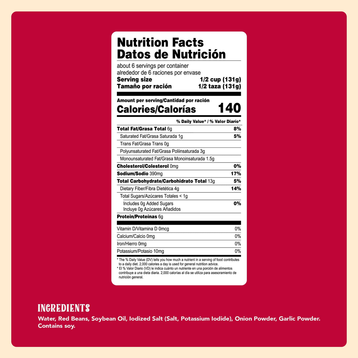 Open NATURA'S Refried Red Beans pouch for quick, ready-to-heat servings