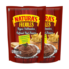 NATURA'S Refried Red Beans packaging in a convenient pouch