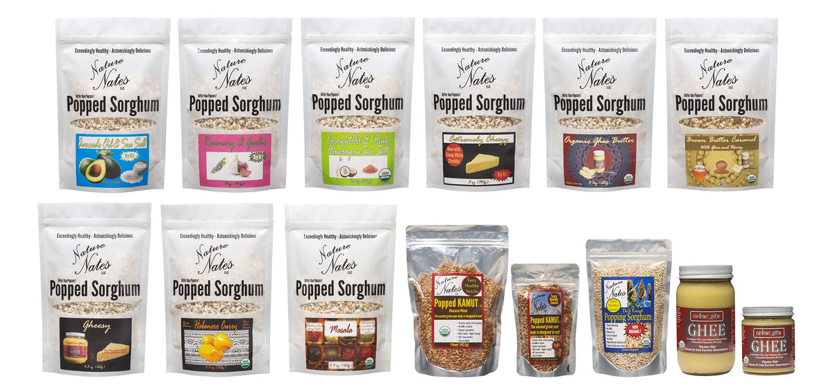 Nature Nate’s organic sorghum non-GMO ingredients label visible.