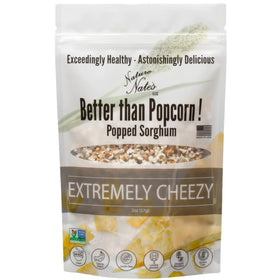 Nature Nate’s Popped Sorghum Cheese powder coating—creamy, savory flavor.