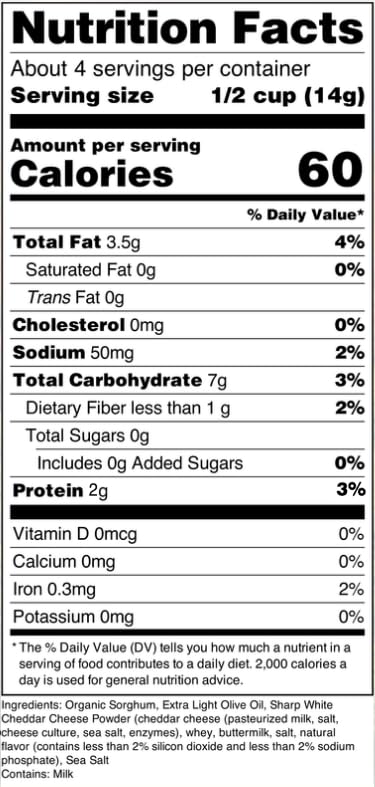 Nature Nate’s Popped Sorghum Keto-friendly snack option.