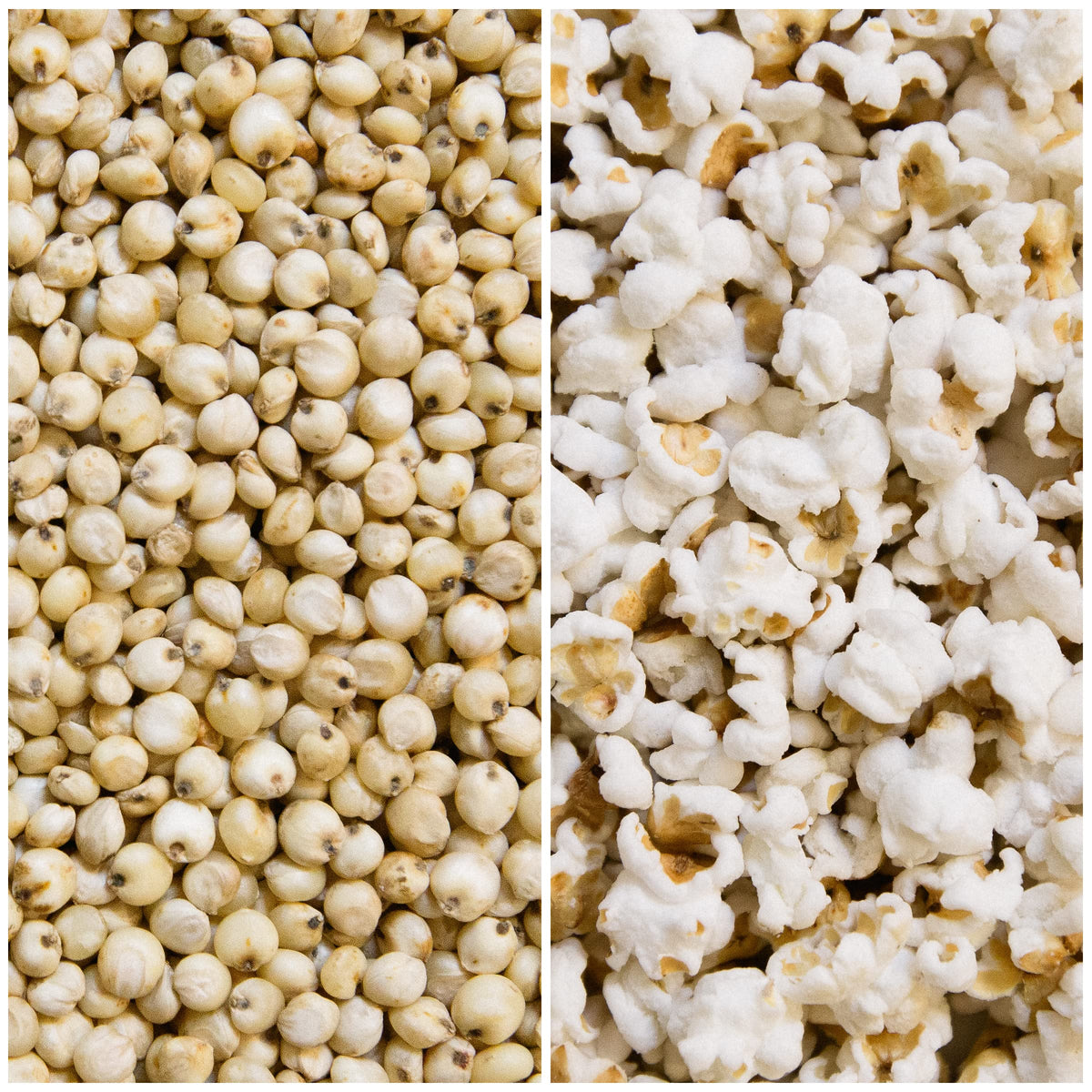 Nature Nate's sorghum popped stovetop preparation with customizable crunch.