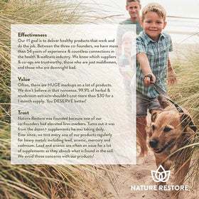Nature Restore acai powder scoop and cups imply approx 37 servings.
