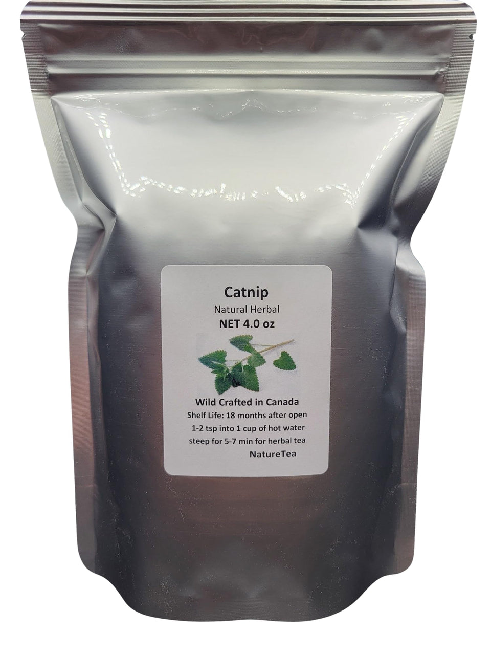 Nature Tea catnip-dried-leaves for a soothing herbal tea infusion.