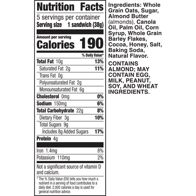 Nature Valley Cocoa Almond Butter Biscuits packaging graphic highlighting flavor.