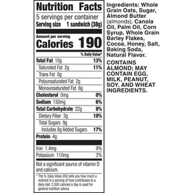 Nature Valley Cocoa Almond Butter Biscuits packaging graphic highlighting flavor.