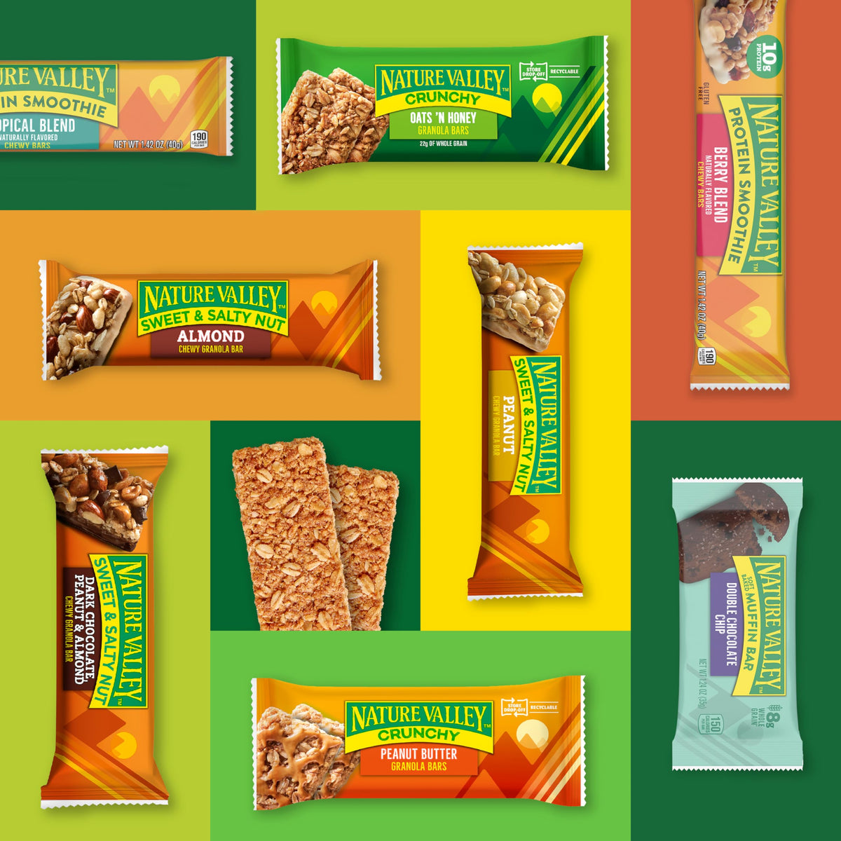 Nature Valley bar boasting 10g protein per serving.