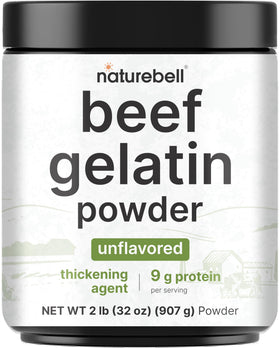 NatureBell Beef Gelatin Powder unflavored 2 lb packaging for versatile cooking