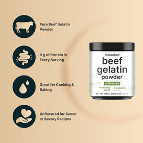 NatureBell Beef Gelatin Powder dissolving smoothly in liquid