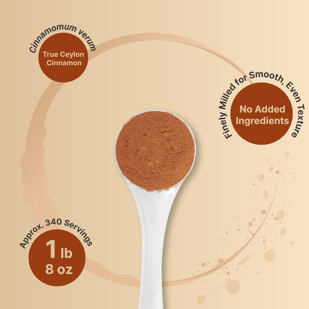 NatureBell Non-GMO and gluten-free cinnamon label on jar.