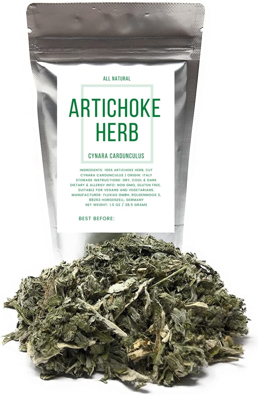 Naturegrail artichoke leaves packaging shows Italian origin and vegan quality.