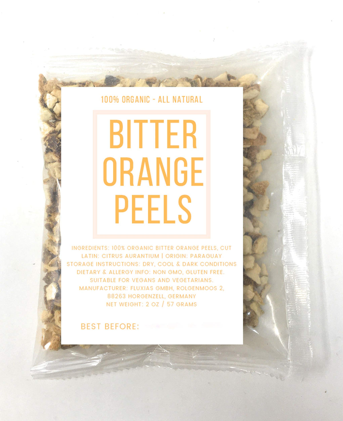 Naturegrail Bitter Orange Peels Zest 2oz pack for convenient kitchen use.