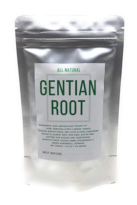 Naturegrail Dried Gentian Root bundle ready for spices and liqueurs