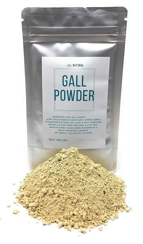 Naturegrail gall powder container for natural textile dyeing.