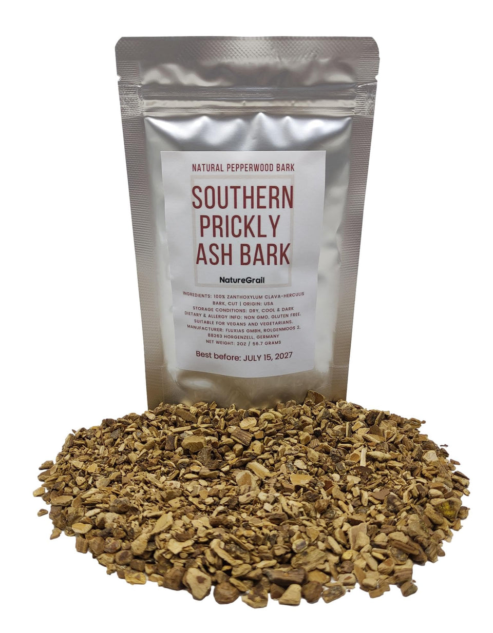 Naturegrail Southern Prickly Ash bark adds peppery, citrus notes to dishes.