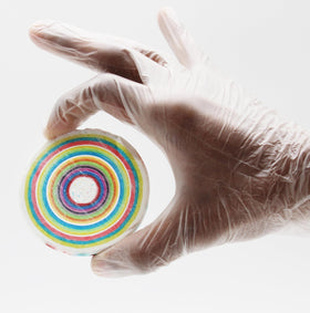 Naturejam psychedelic jawbreaker, size highlight, vibrant layers ideal for themed events.