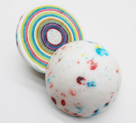 Naturejam psychedelic jawbreaker, party centerpiece, modern twist on classic candy.