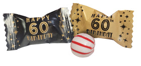 Naturejam 60th birthday peppermint with gold black wrapper for elegant party decor