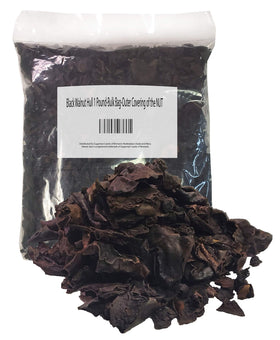 Naturejam Black Walnut Hull bulk bag showing outer hull coverage for traditional uses.