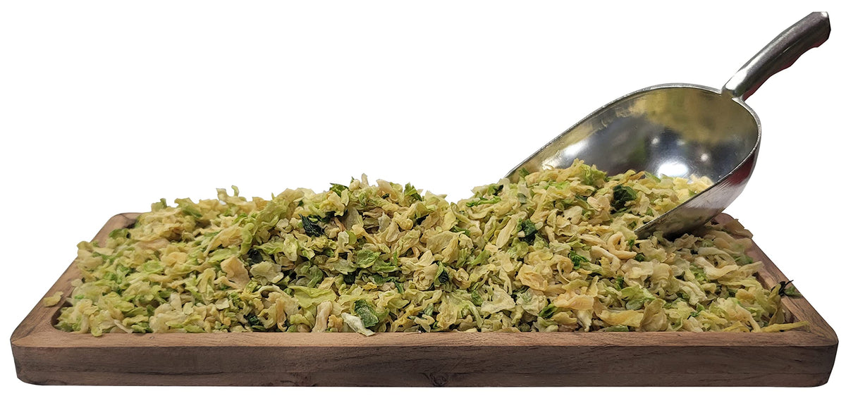 Backpacker-friendly Naturejam dried cabbage in a lightweight pack