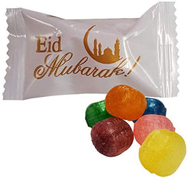 Naturejam Eid Mubarak Wrapped Fruit Balls 100-count on display for sharing during Ramadan.